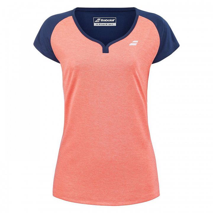 Babolat Play Cap Sleeve Top Fluo Strike / Estate Blue